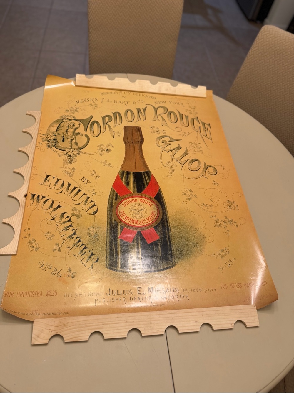 Brand New Rare Cordon Rouge Champagne Vintage Poster